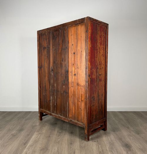 ANTIQUE 19TH CENTURY CHINESE CUPBOARD IN EBONISED PINE - ADDITIONAL PHOTO 6