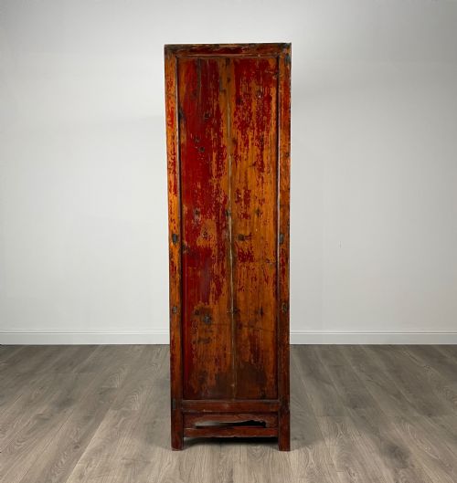 ANTIQUE 19TH CENTURY CHINESE CUPBOARD IN EBONISED PINE - ADDITIONAL PHOTO 7