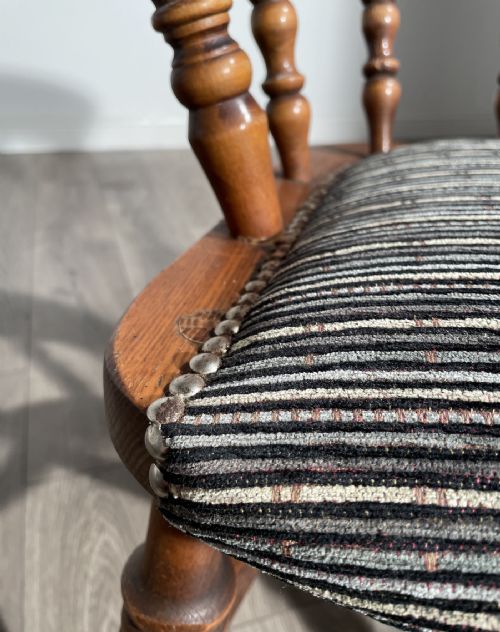 ANTIQUE 20TH CENTURY GENTLEMAN'S CHAIR IN ELM - ADDITIONAL PHOTO 3
