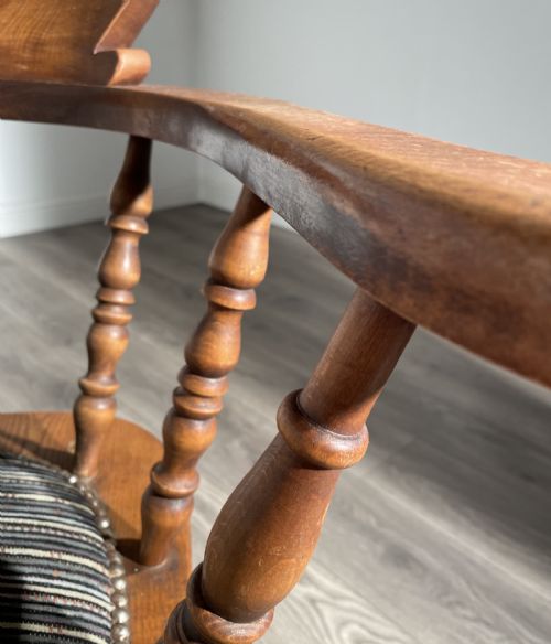 ANTIQUE 20TH CENTURY GENTLEMAN'S CHAIR IN ELM - ADDITIONAL PHOTO 5