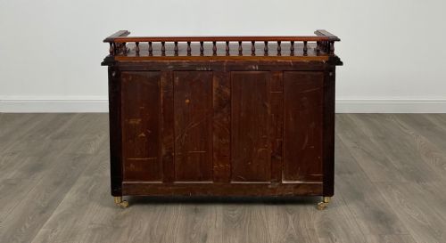ANTIQUE EDWARDIAN LEATHER TOP DESK IN MAHOGANY - ADDITIONAL PHOTO 5