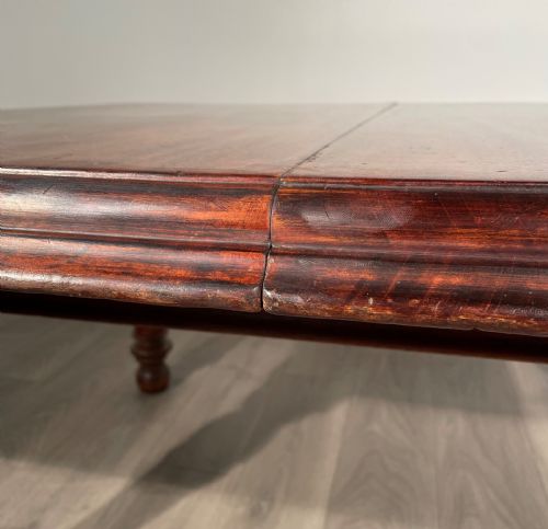 ANTIQUE 19TH CENTURY DINING TABLE IN MAHOGANY - ADDITIONAL PHOTO 5