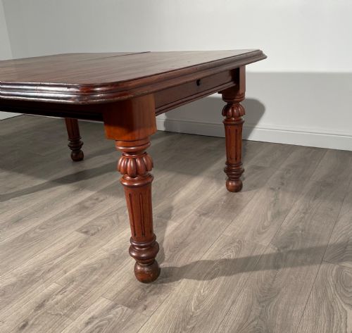 ANTIQUE 19TH CENTURY DINING TABLE IN MAHOGANY - ADDITIONAL PHOTO 6