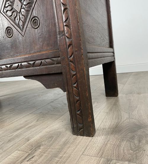 ANTIQUE 18TH CENTURY BLANKET BOX COFFER IN OAK - ADDITIONAL PHOTO 7