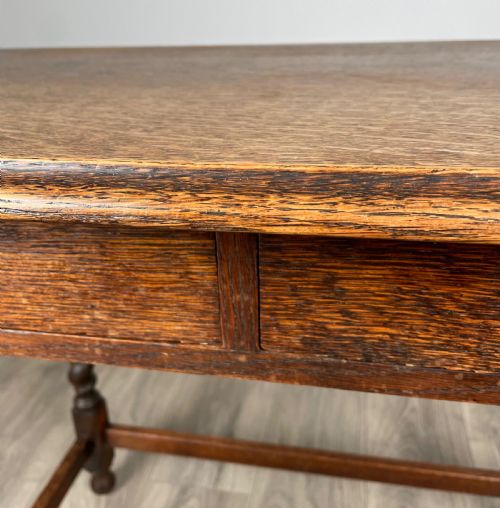 ANTIQUE 20TH CENTURY OAK BARLEY TWIST SIDE TABLE - ADDITIONAL PHOTO 7