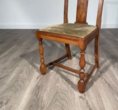 ANTIQUE 19TH CENTURY SET OF 6 DINING CHAIRS IN WALNUT - ADDITIONAL PHOTO 6
