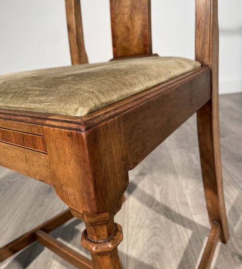 ANTIQUE 19TH CENTURY SET OF 6 DINING CHAIRS IN WALNUT - ADDITIONAL PHOTO 7