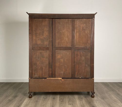 LARGE 20TH CENTURY EDWARDIAN WARDROBE IN OAK - ADDITIONAL PHOTO 5