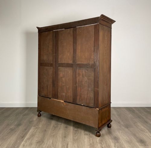 LARGE 20TH CENTURY EDWARDIAN WARDROBE IN OAK - ADDITIONAL PHOTO 6