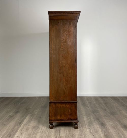 LARGE 20TH CENTURY EDWARDIAN WARDROBE IN OAK - ADDITIONAL PHOTO 7