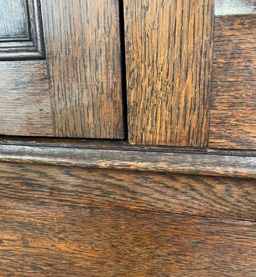 LARGE 20TH CENTURY EDWARDIAN WARDROBE IN OAK - ADDITIONAL PHOTO 12