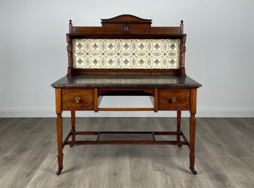 antique 19th century marble top washstand in rosewood - CATEGORY: ANTIQUE FURNITURE - DATED VICTORIAN