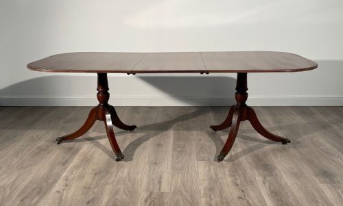 fig 2. 20th Century Brass Inlaid Dining Table In Mahogany