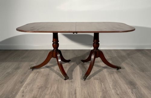 fig 4. 20th Century Brass Inlaid Dining Table In Mahogany