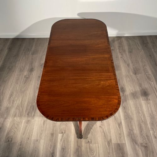 fig 7. 20th Century Brass Inlaid Dining Table In Mahogany