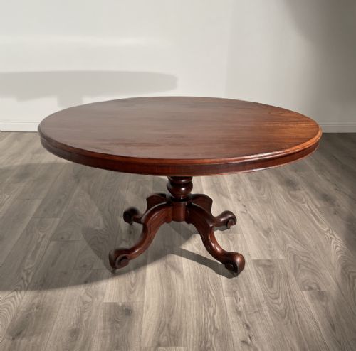 antique 19th century mahogany tilt top breakfast table - CATEGORY: ANTIQUE TABLES - DATED VICTORIAN