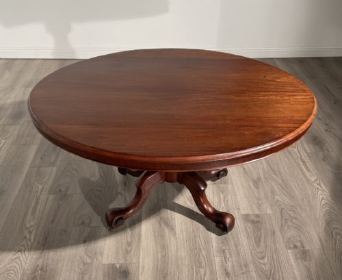 ANTIQUE 19TH CENTURY MAHOGANY TILT TOP BREAKFAST TABLE - ADDITIONAL PHOTO 7