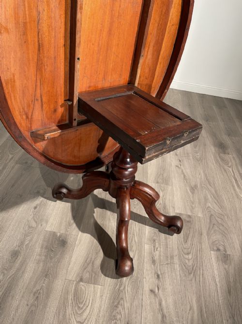 ANTIQUE 19TH CENTURY MAHOGANY TILT TOP BREAKFAST TABLE - ADDITIONAL PHOTO 8
