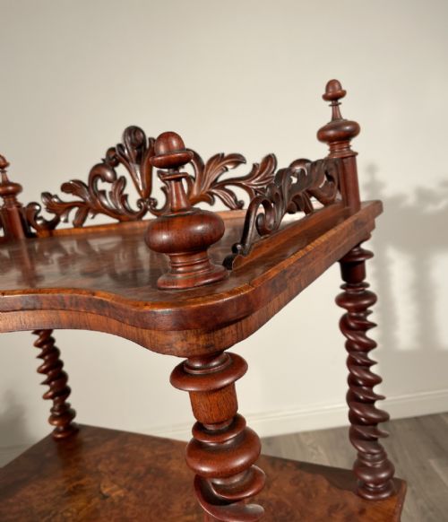 ANTIQUE 19TH CENTURY DISPLAY CABINET IN WALNUT - ADDITIONAL PHOTO 6