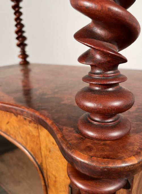 ANTIQUE 19TH CENTURY DISPLAY CABINET IN WALNUT - ADDITIONAL PHOTO 7