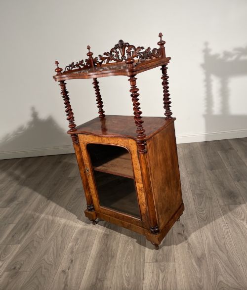 ANTIQUE 19TH CENTURY DISPLAY CABINET IN WALNUT - ADDITIONAL PHOTO 8
