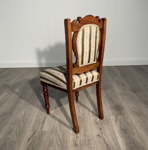 ANTIQUE SET OF 6 EDWARDIAN DINING CHAIRS IN OAK - ADDITIONAL PHOTO 6