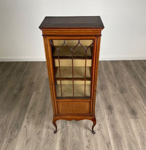 ANTIQUE 19TH CENTURY DISPLAY CABINET IN MAHOGANY - ADDITIONAL PHOTO 4
