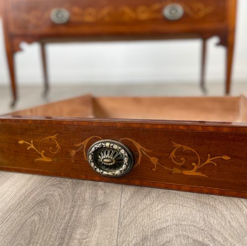 ANTIQUE 19TH CENTURY INLAID CHEST OF DRAWERS IN MAHOGANY - ADDITIONAL PHOTO 3