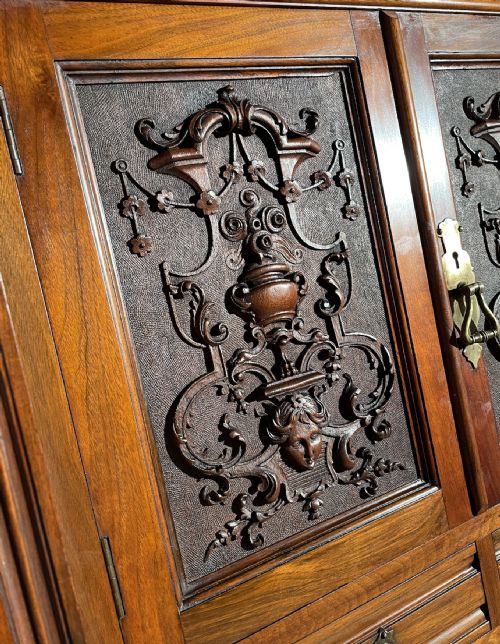 ANTIQUE EDWARDIAN COMPACTUM WARDROBE IN WALNUT - ADDITIONAL PHOTO 7