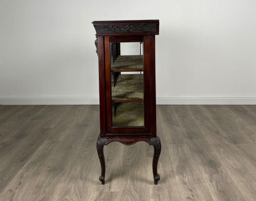 ANTIQUE 19TH CENTURY DISPLAY CABINET IN MAHOGANY - ADDITIONAL PHOTO 2