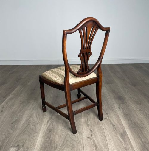 ANTIQUE SET OF 6 EDWARDIAN SHIELD BACK DINING CHAIRS IN MAHOGANY - ADDITIONAL PHOTO 7