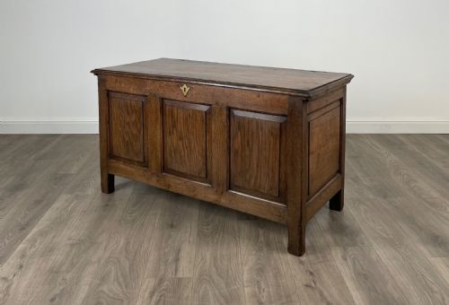 ANTIQUE 18TH CENTURY BLANKET BOX COFFER IN OAK - ADDITIONAL PHOTO 5