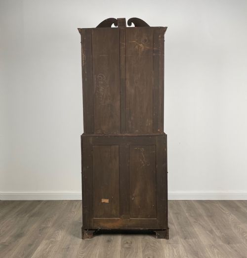 ANTIQUE 19TH CENTURY INLAID BUREAU BOOKCASE IN MAHOGANY - ADDITIONAL PHOTO 13