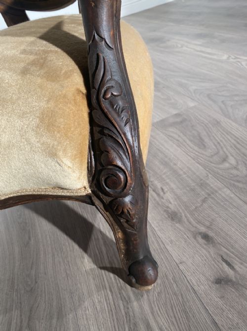 ANTIQUE 19TH CENTURY SPOON BACK ARMCHAIR IN MAHOGANY - ADDITIONAL PHOTO 10