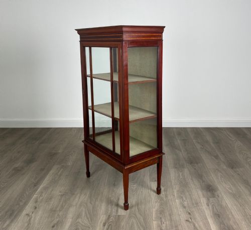 ANTIQUE EDWARDIAN GLAZED DISPLAY CABINET IN MAHOGANY - ADDITIONAL PHOTO 5