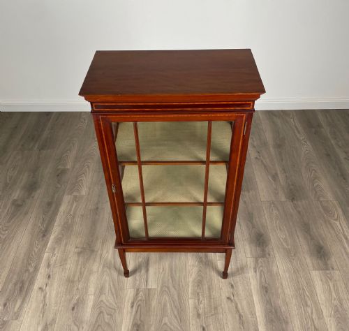ANTIQUE EDWARDIAN GLAZED DISPLAY CABINET IN MAHOGANY - ADDITIONAL PHOTO 7