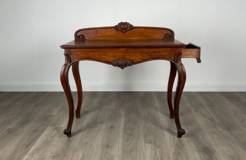 ANTIQUE 19TH CENTURY SIDE TABLE HALL TABLE IN OAK - ADDITIONAL PHOTO 4
