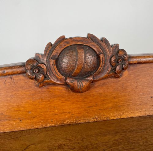 ANTIQUE 19TH CENTURY SIDE TABLE HALL TABLE IN OAK - ADDITIONAL PHOTO 5