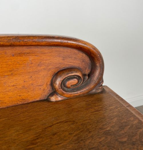 ANTIQUE 19TH CENTURY SIDE TABLE HALL TABLE IN OAK - ADDITIONAL PHOTO 6