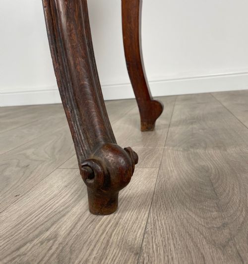ANTIQUE 19TH CENTURY SIDE TABLE HALL TABLE IN OAK - ADDITIONAL PHOTO 10