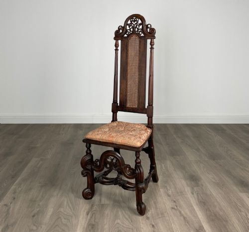 ANTIQUE 17TH CENTURY OAK BEDROOM CHAIR HALL CHAIR - ADDITIONAL PHOTO 1