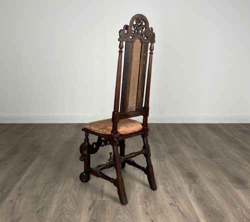 ANTIQUE 17TH CENTURY OAK BEDROOM CHAIR HALL CHAIR - ADDITIONAL PHOTO 7