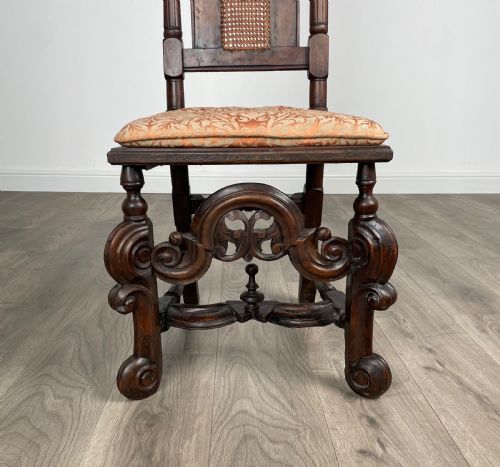 ANTIQUE 17TH CENTURY OAK BEDROOM CHAIR HALL CHAIR - ADDITIONAL PHOTO 8