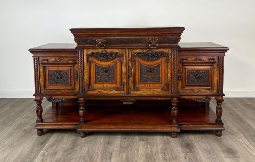 antique 19th century sideboard in olive wood - CATEGORY: ANTIQUE SIDEBOARDS - DATED 19TH CENTURY