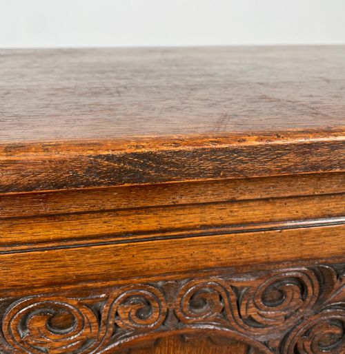 ANTIQUE 20TH CENTURY BLANKET BOX COFFER IN OAK - ADDITIONAL PHOTO 9