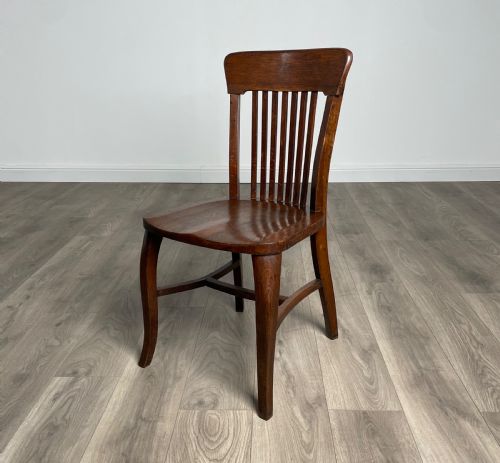 ANTIQUE EDWARDIAN DESK CHAIR OFFICE CHAIR IN OAK - ADDITIONAL PHOTO 1