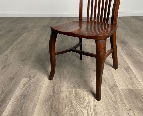 ANTIQUE EDWARDIAN DESK CHAIR OFFICE CHAIR IN OAK - ADDITIONAL PHOTO 3