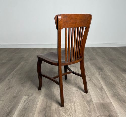 ANTIQUE EDWARDIAN DESK CHAIR OFFICE CHAIR IN OAK - ADDITIONAL PHOTO 6