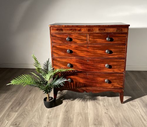 antique 19th century chest of drawers in mahogany - CATEGORY: ANTIQUE CHEST OF DRAWERS - DATED 19TH CENTURY