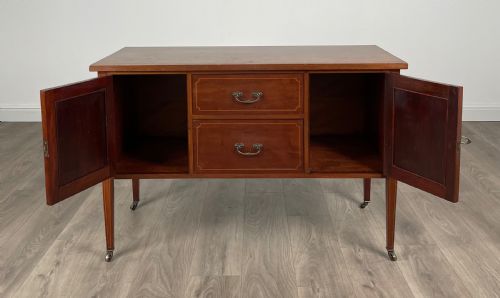 EDWARDIAN INLAID SIDEBOARD CUPBOARD IN MAHOGANY - ADDITIONAL PHOTO 1